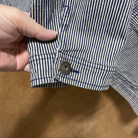 Christopher & Banks Railroad Striped Jacket With 4 Pockets & Long Sleeves Small - Picture 4 of 13